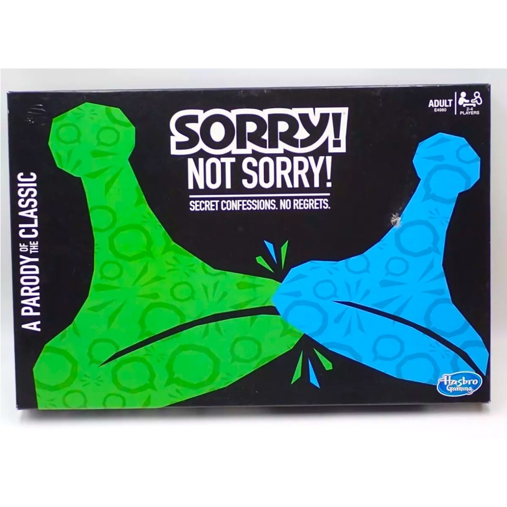 Hasbro Sorry! Not Sorry! Board Game Complete Made in USA
